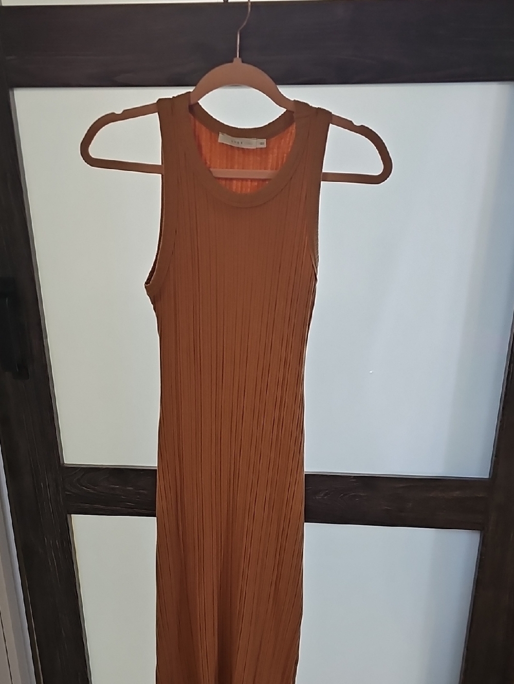 Lush Sleeveless Maxi Dress in Rust Brown